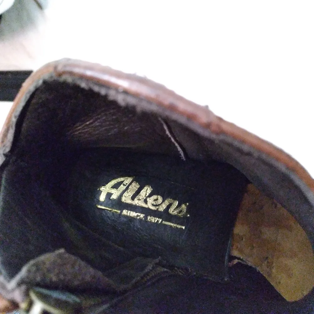 Final Sale  - ALLENS Brown Leather Western Style Dress Boots - Picture 5 of 7